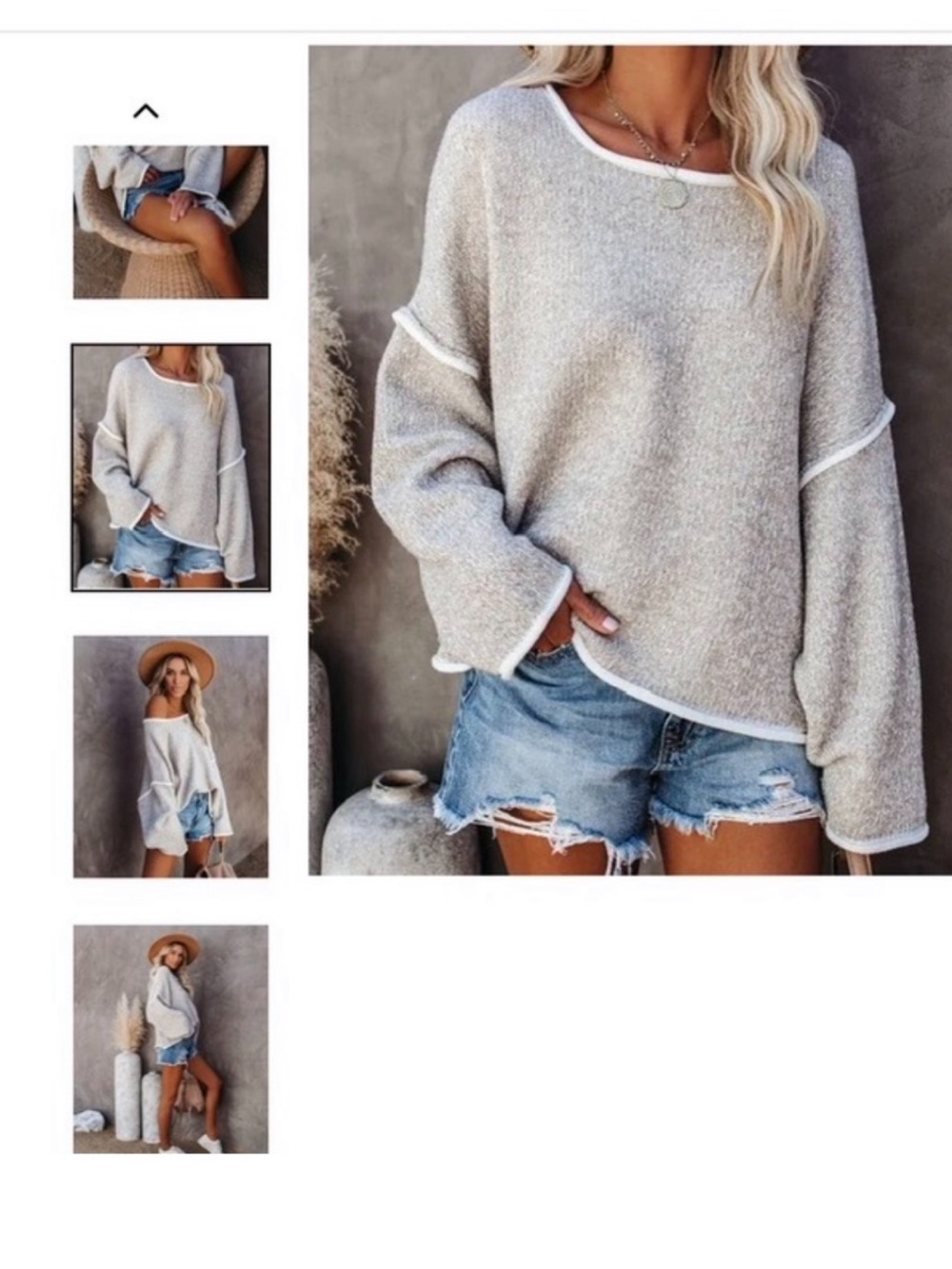 Vici Beige Knit Sweater